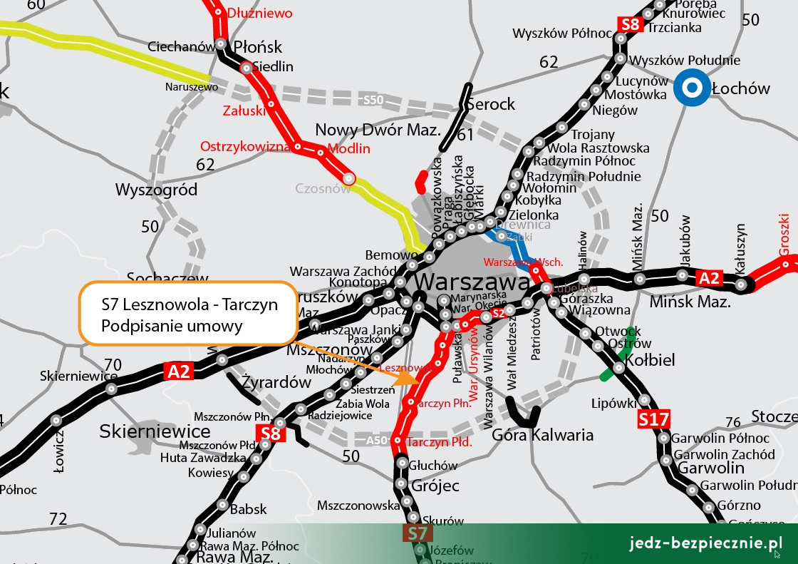 Polskie drogi - przejęcie budowy S7 Lesznowola - Tarczyn Północ